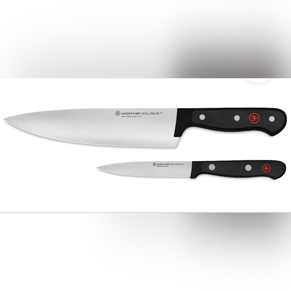 Wüsthof Gourmet Black 2-Piece Chef's Knife Set, Retail Price $135.00 USD